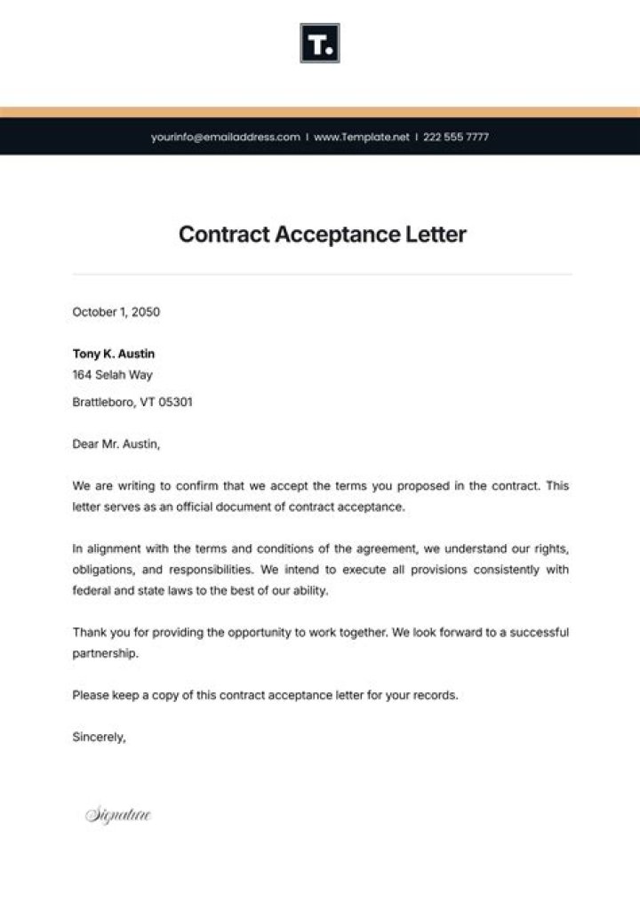 How do you accept a contract