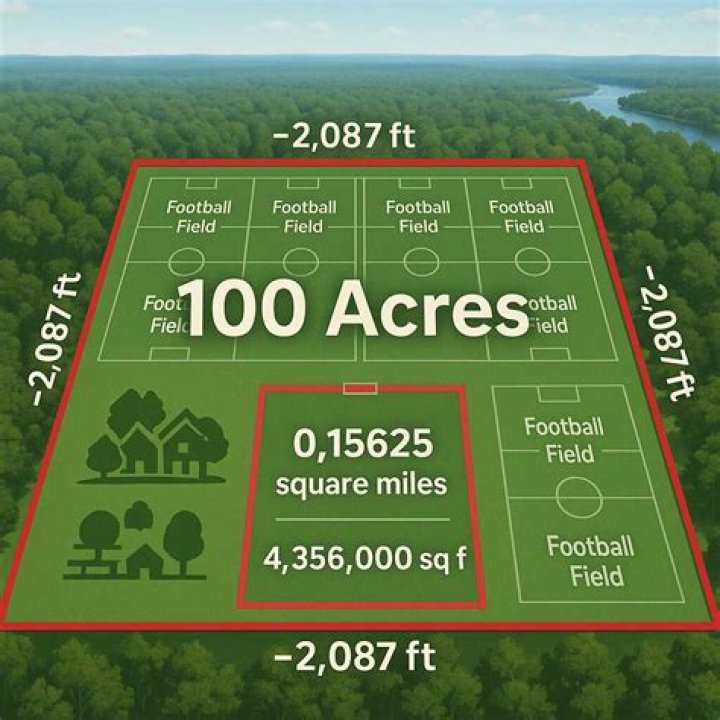 How Many Miles In 100 Acres
