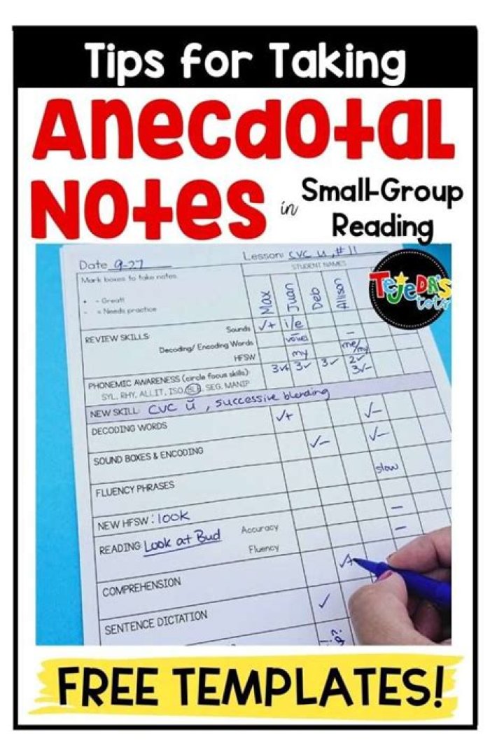 Is anecdotal notes formative assessment