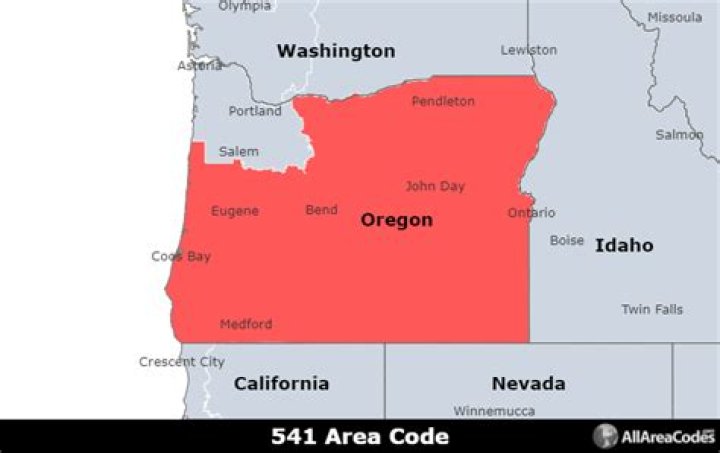 Quick Answer: Where Is Area Code 541