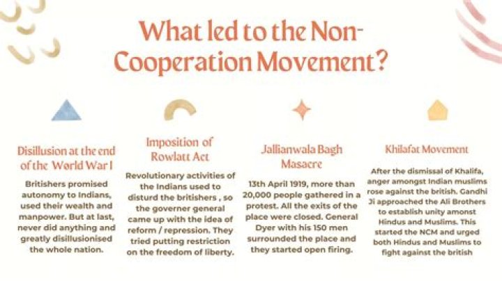 What was the non cooperation movement 4 marks
