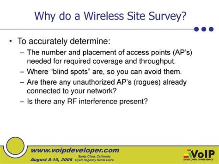 Why do a wireless site survey